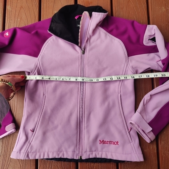 Marmot Gravity Soft Shell Jacket Lavender Pink Zip Up Athletic Coat Womens Small - Picture 7 of 14